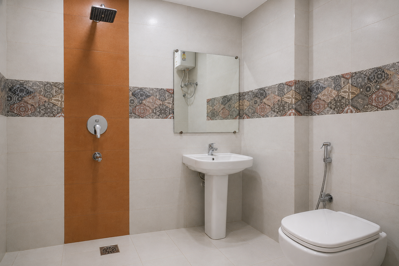 Clean bathroom Girls hostel Noida